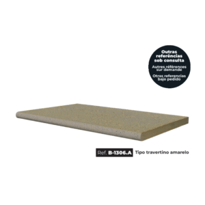 Bordadura de Piscina Plana Compact Cabeça Curva Tipo "Travertino", Amarelo (Ref.: B-1306/2306.A)